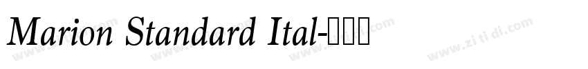 Marion Standard Ital字体转换